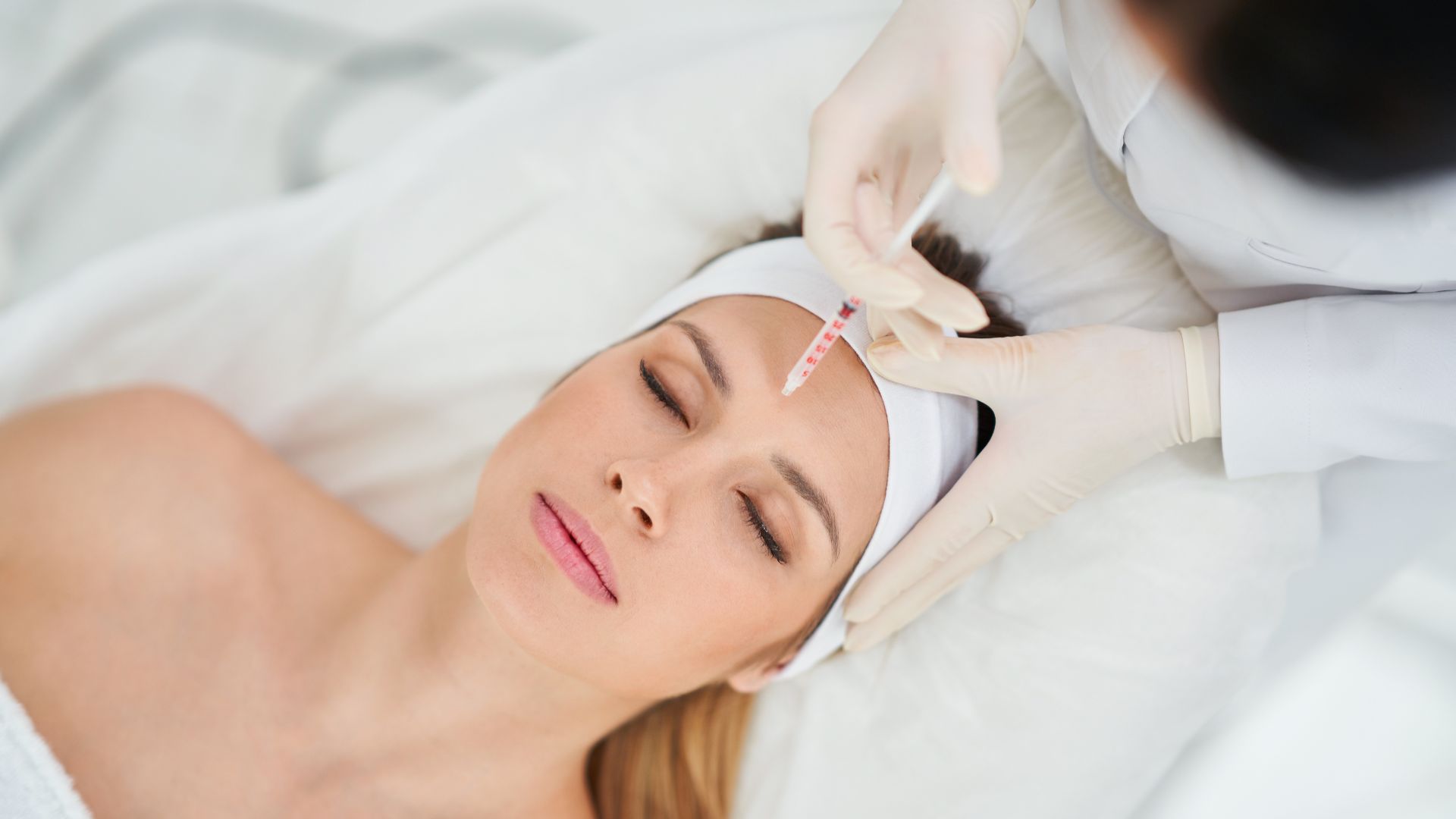 A Scene of Medical Cosmetology Treatments Botox Injection