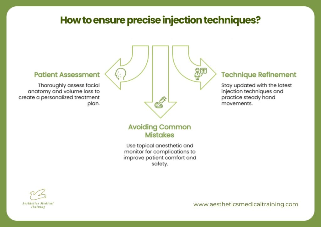 How to ensure precise injection techniques?
